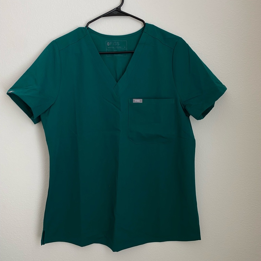 Figs Catarina Scrub Top Hunter Green